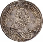 AUSTRIA. Holy Roman Empire. Taler, 1618-CO. Hall Mint. Archduke Maximilian III. NGC VF-30.