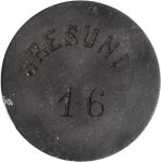 GREENLAND. Oresund. 16 Skilling Token, ND (1859-65). PCGS MS-61 Secure Holder.