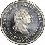 1887 National Prize Drill Medal. SOUVENIR Reverse. White Metal. 35.1 mm. Musante GW-1045, cf. Baker-