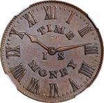 NEW YORK. New York. 1837 Smiths Clock Establishment. HT-314, Low-135, W-NY-940-20a. Rarity-2. Copper