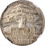 LEBANON. 25 Piastres, 1936. Paris Mint. NGC AU-55.