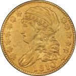1810 Capped Bust Left Half Eagle. Bass Dannreuther-3. Large Date, Small 5. Rarity-8. Very Fine-25 (P