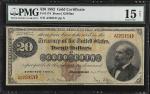 Fr. 1174. 1882 $20  Gold Certificate. PMG Choice Fine 15 Net. Repaired.