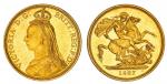 Great Britain. Victoria (1837-1901). Two Pounds, 1887. Jubilee bust left, rev. St. George and dragon