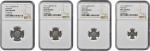 GREAT BRITAIN. Maundy Set (4 Pieces), 1911. London Mint. All NGC Unc Details--Cleaned Certified.