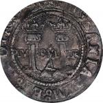 MEXICO. Cob 4 Reales, ND (1542-55)-Mo O. Mexico City Mint. Carlos & Johanna. NGC MS-63.