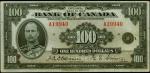 CANADA. Bank of Canada. 100 Dollars, 1935. BC-15. PMG About Uncirculated 50.