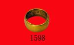 清末，德国製 14K纯金戒指，重 11.4克Late Qing: Pure Gold Ring made in Germany, wgt. 11.4grm, 2.3cm