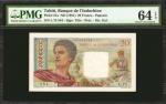 TAHITI. Banque de LIndo-Chine. 20 Francs, ND. P-21a. PMG Choice Uncirculated 64 EPQ.