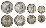 George VI (1936-1952), Maundy Set, 1952, bare head left, rev. crowned mark of value, edges plain (Bu