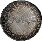 GUATEMALA. Central American Republic. 8 Reales, 1836-NG M. Nueva Guatemala Mint. PCGS Genuine--Damag