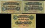 East African Currency Board, 5 shillings, Nairobi, 1 January 1947, prefix B/88, orange brown, also 1