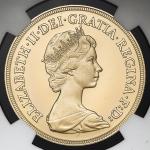 GREAT BRITAIN Elizabeth II エリザベス2世(1952~) 5Pounds 1981 NGC-PF70 Ultra Cameo Proof