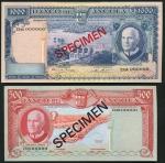 Banco de Angola, specimen 1000 escudos, 10 June 1970, serial number prefix 23Aa, brown and pale blue