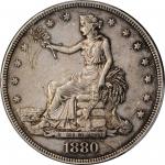 1880 Trade Dollar. Proof. AU Details--Gouged (PCGS).