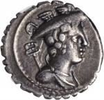 ROMAN REPUBLIC. C. Mamilius C.f. Limetanus. AR Denarius Serratus (3.80 gms), Rome Mint, ca. 82 B.C. 