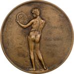 1910 American Numismatic Society Second Membership Medal. Corrected Reverse. By Gutzon Borglum, stru