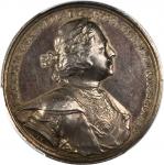 RUSSIA. Capture of Shlusselburg Silver Medal, 1702. Peter I (The Great) (1689-1725). PCGS SP-58 Secu