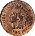1891 Indian Cent. MS-64 RB (PCGS).