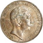 GERMANY. Prussia. 3 Mark, 1909-A. Berlin Mint. Wilhelm II. PCGS MS-63.