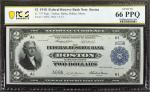 Fr. 747. 1918 $2 Federal Reserve Bank Note. Boston. PCGS Banknote Gem Uncirculated 66 PPQ. Low Seria