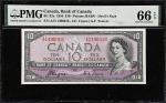 CANADA. Bank of Canada. 10 Dollars, 1954. BC-32a. PMG Gem Uncirculated 66 EPQ.