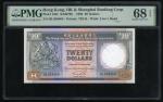 Hongkong and Shanghai Banking Corporation, $20, 1.1.1989, near-solid serial number BL888868, (Pick 1