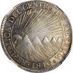 GUATEMALA. Central American Republic. 8 Reales, 1846/2-NG AE. Nueva Guatemala Mint. NGC MS-62.