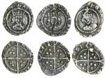 Henry VII (1485-1509), Halfpennies (3), London, type IIIb, 0.40g, m.m. none, henric dei gra rex, ros