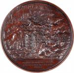 1871 (ca. 1872) Chicago Fire Commemorative Medal. By William Barber. Julian CM-13. Bronze. MS-64 BN 