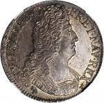 FRANCE. Ecu, 1708-(9). Rennes Mint. Louis XIV (1643-1715). NGC MS-62.