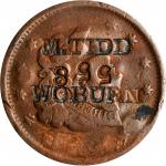 M. TIDD / 558 / WOBURN on the obverse and 558 six times on an 1820s Matron Head large cent. Brunk T-