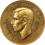 1937年英国2英镑金币。伦敦铸币厂。GREAT BRITAIN. 2 Pounds, 1937. London Mint. George VI. PCGS PROOF-64.