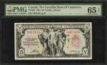 CANADA. The Canadian Bank of Commerce. 5 Dollars, 1935. CH #75-18-02. PMG Gem Uncirculated 65 EPQ.