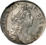 GREAT BRITAIN. Shilling, 1696. William III. NGC MS-62.
