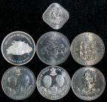 GUERNSEY ガーンジー Lot of Crown Size Silver Coins & Minor Coins クラウンサイズ銀貨2枚含む各種 返品不可 要下見 Sold as is No r