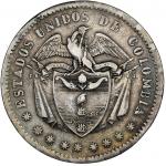 Popayan, Colombia, 1 peso, 1863, very rare, NGC XF details / cleaned.