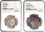Lot of (2) Silver Type Coins. (NGC).
