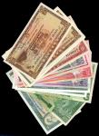 香港纸钞一组23枚，包括汇丰银行1959年5元2枚、1959年10元3枚、1959年渣打银行10元、以及1993年版别趣味号，当中包括20元，编号HH999991-995，100元，编号EJ11111