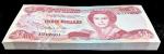 Central Bank of The Bahamas, consecutive $3 (100), L.1974 (1984), serial number A017601 to A017700, 