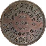 Illinois--Chicago. 1863 S.A. Ingram. Fuld-150AG-2a. Rarity-8. Copper. Plain Edge. MS-62 BN (NGC).