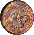 1868 Indian Cent. MS-66 RB (NGC).