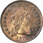1796 Draped Bust Silver Dollar. BB-61, B-4. Rarity-3. Small Date, Large Letters. Unc Details--Artifi