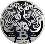 2018 Crypto Imperator "Phoenix" 0.01 Bitcoin. Loaded. Firstbits 15cvYikN. Serial No. 6. Silver. Proo