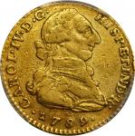 COLOMBIA. 1789-JJ 2 Escudos. Santa Fe de Nuevo Reino (Bogotá) mint. Carlos IV (1788-1808). Restrepo 