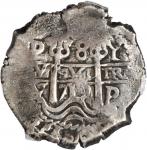 BOLIVIA. 8 Reales, 1719-P Y. Potosi Mint. Philip V (1700-46). PCGS Genuine--Polished, VF Details Sec