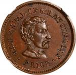 Undated (1864) McClellan Portrait / ONE CENT. Fuld-143/261 a, DeWitt-GMcC 1864-36. Rarity-1. Copper.