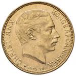 World Coins DANIMARCA Cristiano X (1912-1947) 20 Corone 1915 - KM 17 AU (g 899)   1224