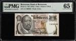 BOTSWANA. Lot of (2). Bank of Botswana. 1 Pula, ND (1976). P-1a. Consecutive. PMG Gem Uncirculated 6