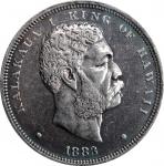HAWAII. Dollar, 1883. San Francisco Mint. Kalakaua I. PCGS Genuine--Cleaned, AU Details.